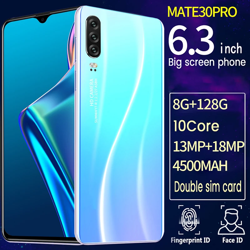 Смартфон с четырехъядерным процессором Android 4080 мАч 8 ГБ + 128 тройная камера 3G