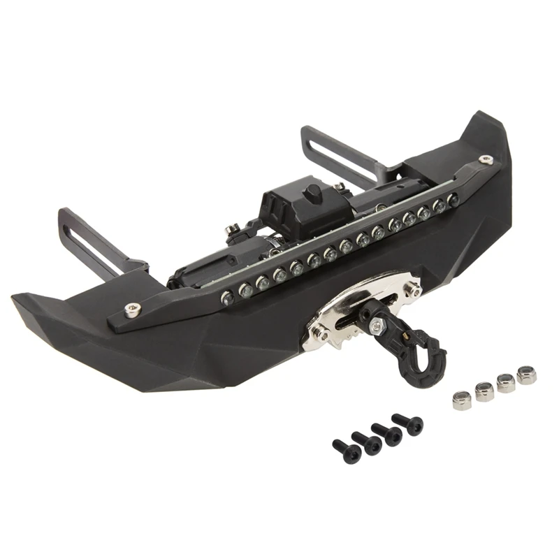 

Metal Front & Rear Bumper with Double Motor Winch for 1/10 RC Crawler Axial SCX10 90046 AXI03007 Upgrade Parts