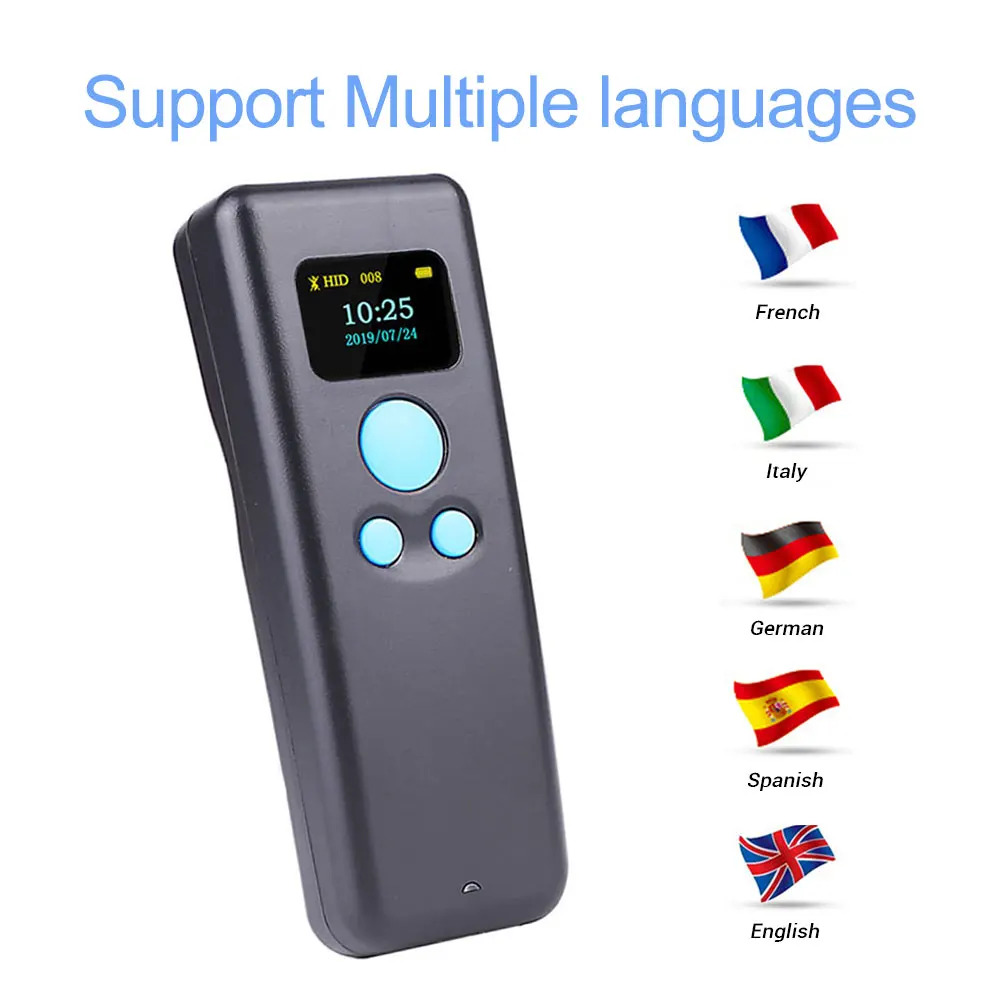 Holyhah M8D Bluetooth Wireless 2D Barcode Scanner Pocket QR Bar code Reader PDF417 for Tobacco Garment mobile payment Industry | Компьютеры