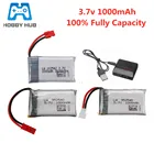 3,7 V 1000mAh литий-полимерный аккумулятор для Syma X5 X5C X5SC X5SW TK M68 CX-30 V931 X400 X500 X800 HD1315 HJ818 HJ819 X25 Радиоуправляемый Дрон vs 800 мАч