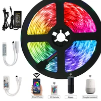 led strip lights bluetooth wifi luces led rgb5050 smd2835 5m10m15m dc12v remote control lightingflexible waterproof tape diode