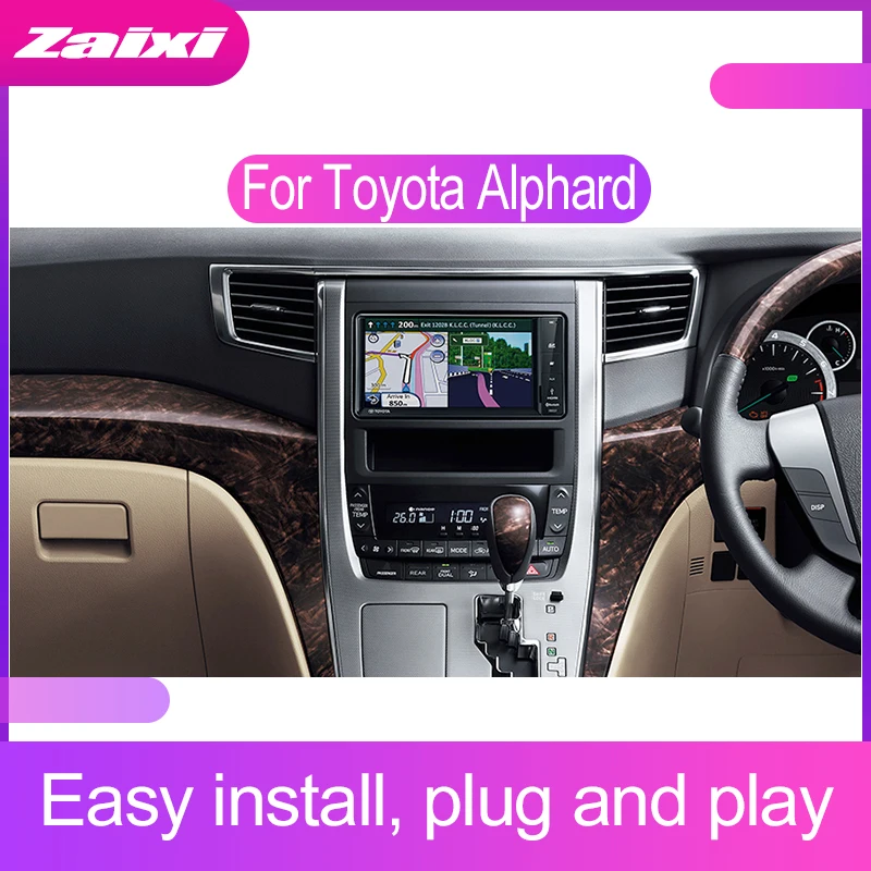 Автомобильная аудиосистема ZaiXi на Android с сенсорным экраном для Toyota Alphard 2007 ~ 2014