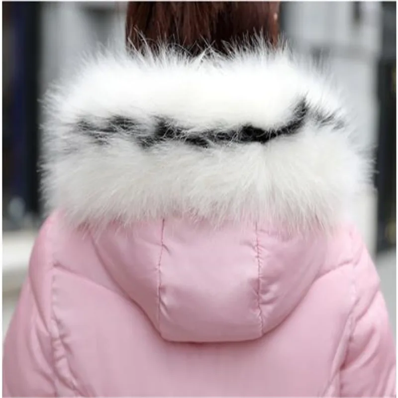 

High Quality 2019 Fashion Winter Women Jacket Plus Size Down Parkas Medium-Long Slim Women Warm Casual Cotton-Padded Coat M117