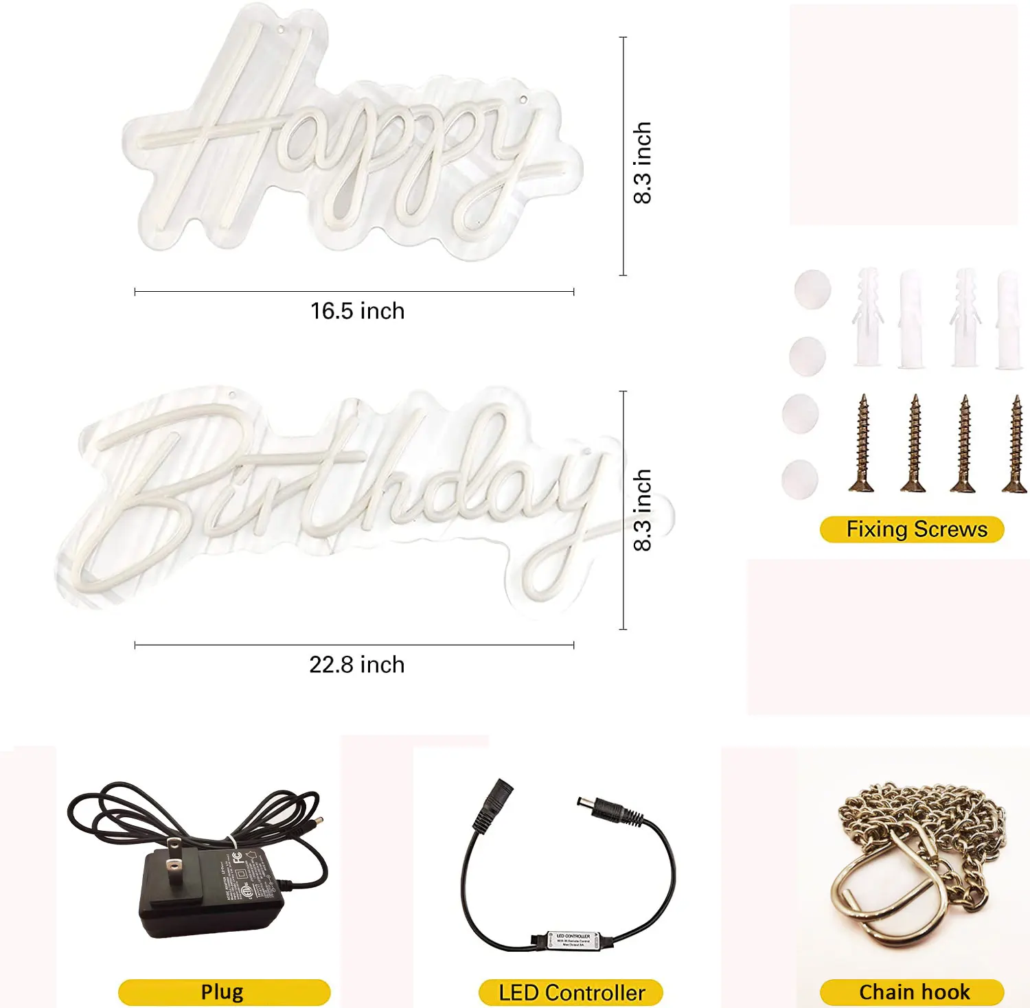 Светодиодный неоновый светильник для дня рождения прозрачная акриловая