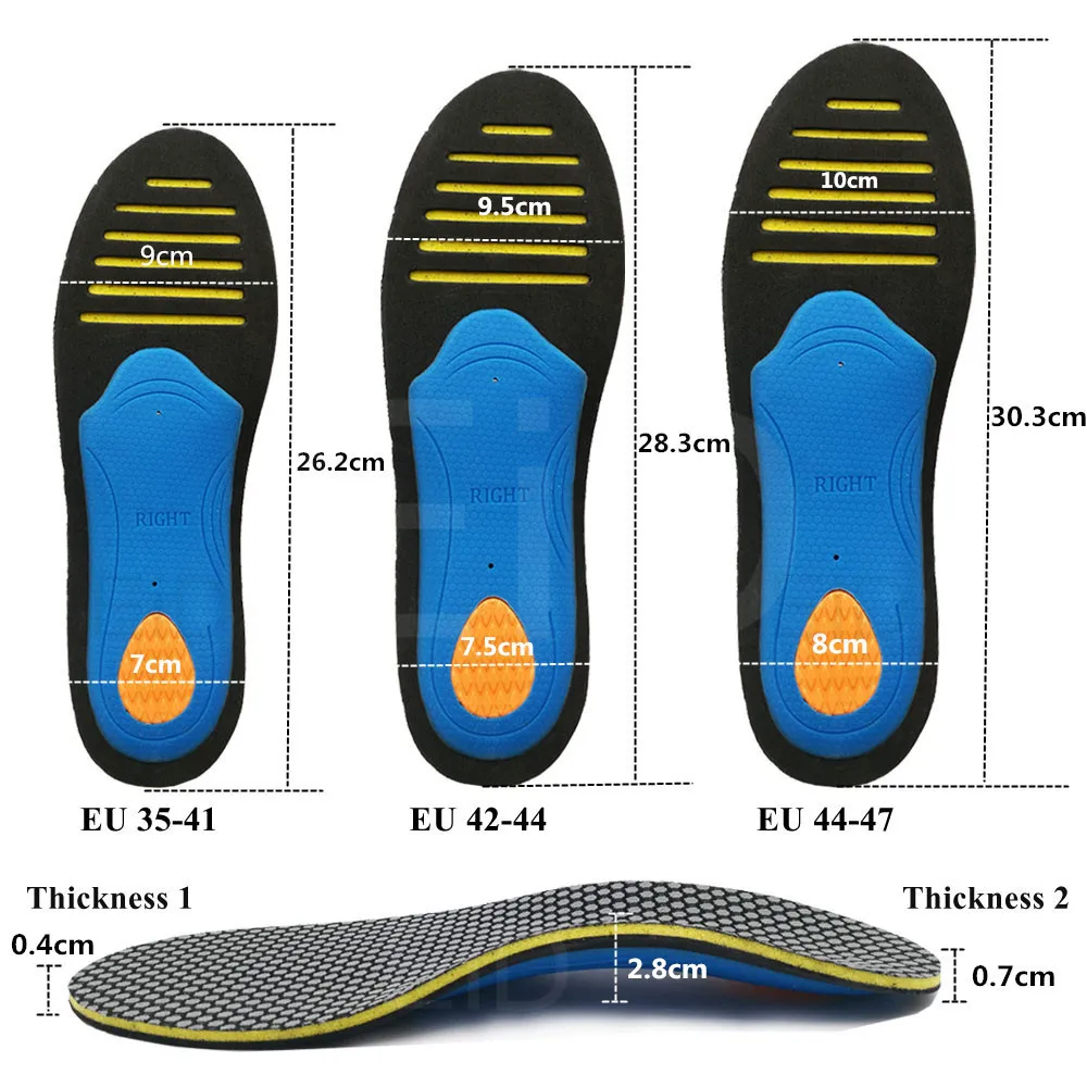 

EiD Orthotic Gel Insoles Orthopedic arch support Flat Foot Health Sole Pad For Shoes Insert Ease Pressure Pad Plantar fasciitis