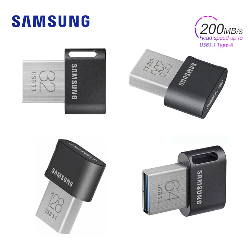 Samsung USB 3 1 Флешка 32 Гб 64 до 200 МБ/с./с флеш накопитель Usb 0 для чтения карт памяти 128 ГБ