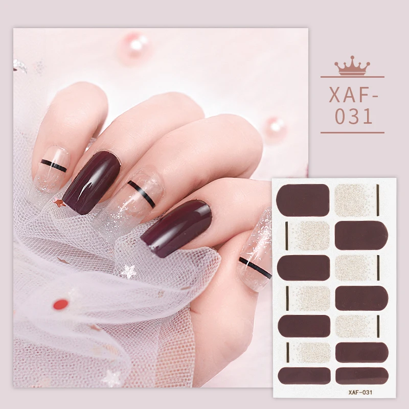 

Nail Strips Polish Nail Art Stickers Decals Rainbow Full Cover Nail Stickers Nail Wraps