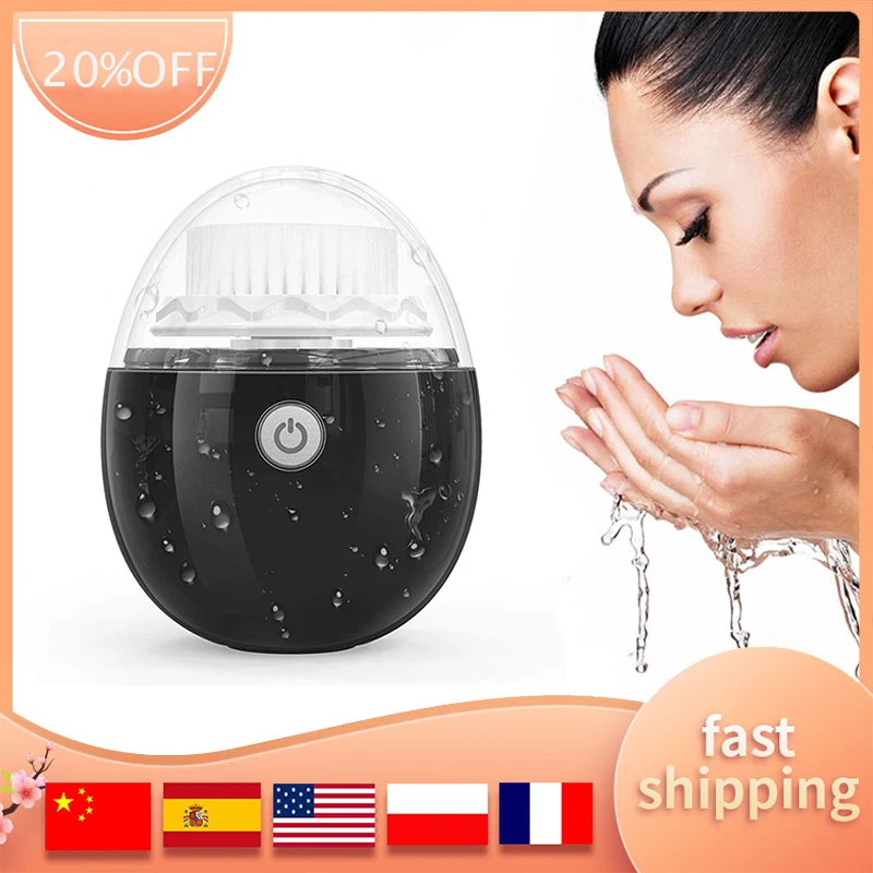 

Ультразвуковая Вибрирующая щетка для очищения лица, 3 режима, Водонепроницаемый умный таймер для очистки лица, отшелушивания и массажа, Глу...