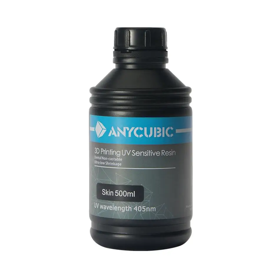 SkinDentalNOCastabl ANYCUBIC 405nm 500 мл Стоматологическая литая не литая УФ смола для 3d принтера Фотон Impressora печатный материал чувствительный ЖК-дисплей - Цвет: SkinDentalNOCastabl