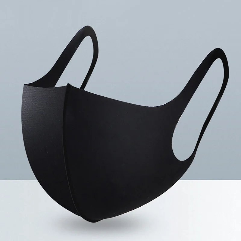 Модные унисекс черные пылезащитные смога PM2.5 дышащие маски для лица женщин