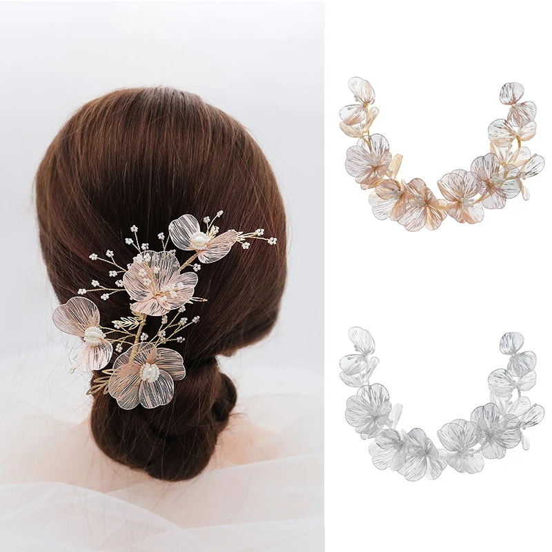 

Bridal Headwear Retro Korean Style Dress Plate Hair Accessories Women Hair Jewelry Party Bride Headpiece Bridesmaid Gift