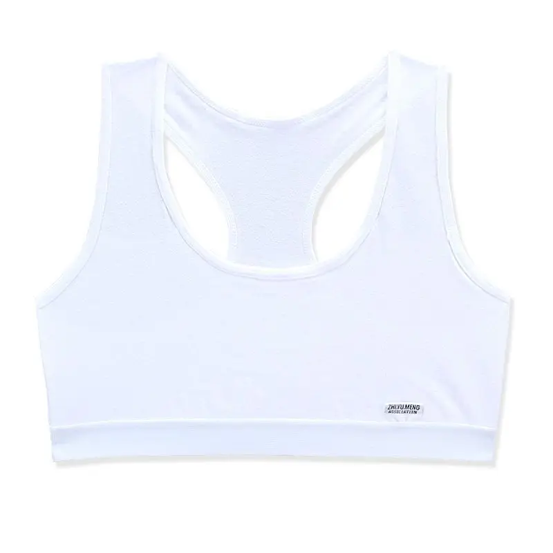 Черно-белая хлопковая Футболка для девочек однотонное нижнее белье