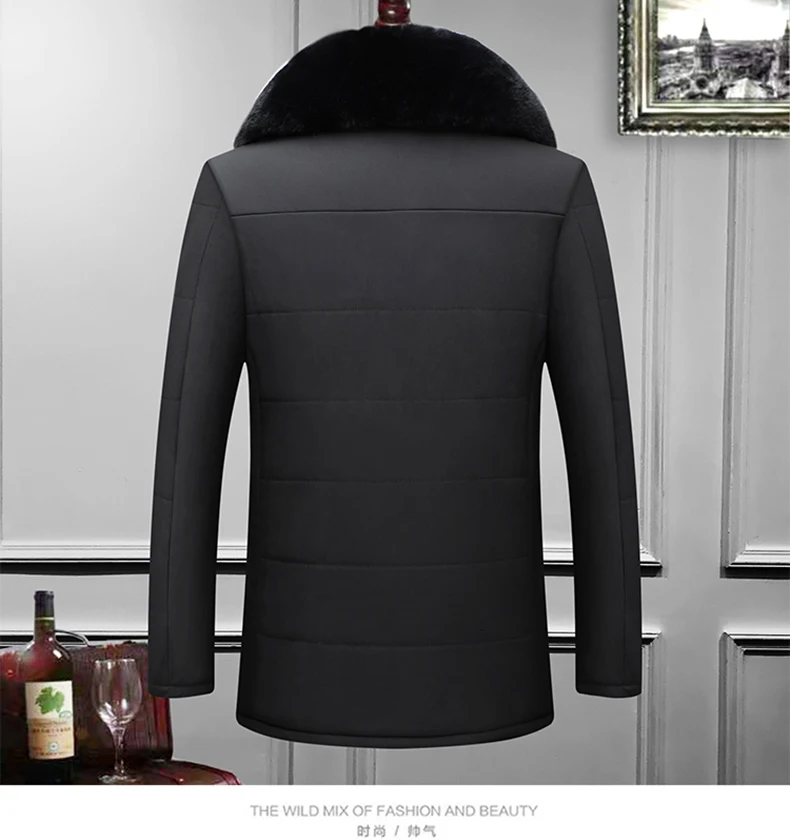 Плюс 8XL 6XL 5XL стиль зимнее мужское теплое пальто из плотного флиса модные длинные куртки Мужская брендовая одежда мужское пальто с меховым воротником