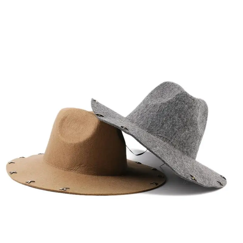 Куле Вул Джаз Хэт Топ для Шоппинга и Путешествий высокого качества с тонкими краями из фетра и большими полями.
