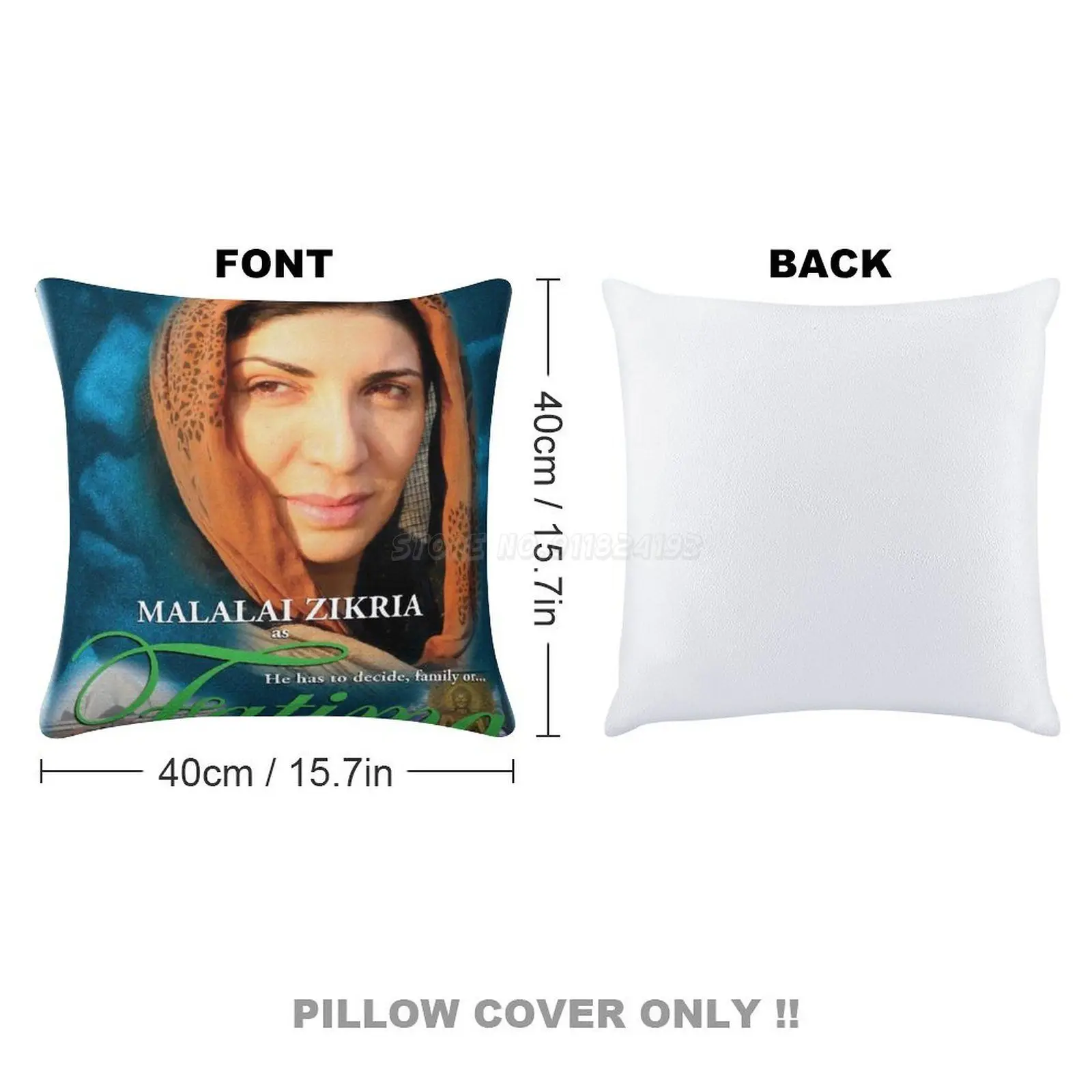 Fatima Sequin Pillowcase Magical Cushions Cover 40X40cm Mermaid Filipino Romance Ofw Foreign Woman Beautiful Afghan Noriel Moral | Дом и сад