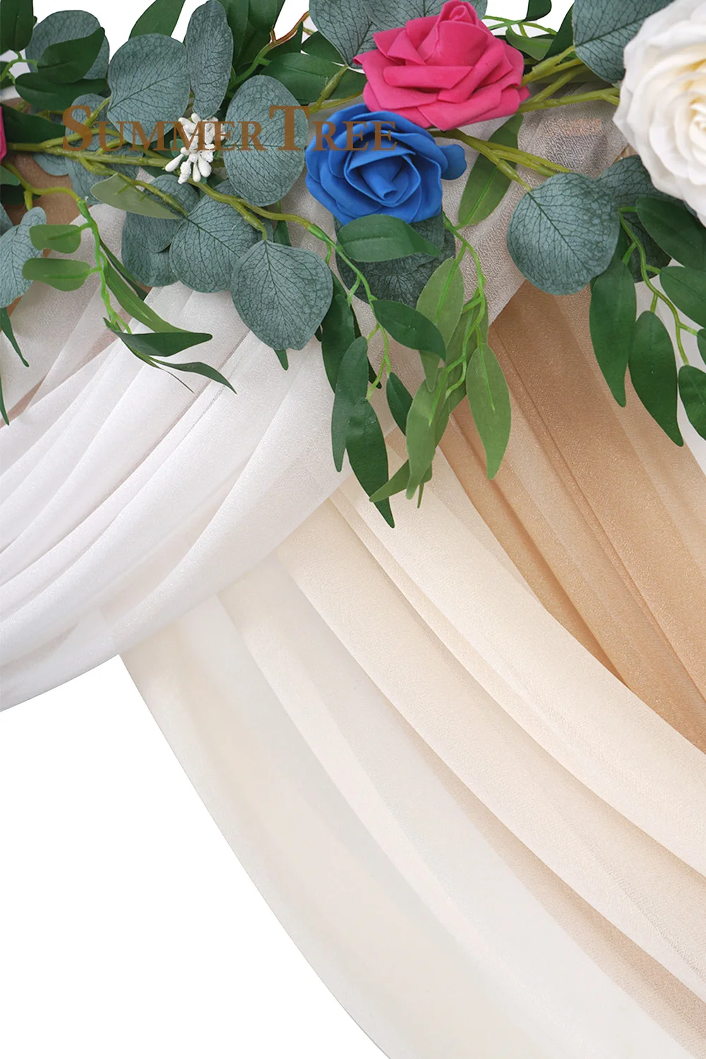 10 Meters Wedding Arch Drape Fabric Sheer Chiffon Tulle Curtain Draping Backdrop Party Supplies Home Drapery Ceremony Decoration | Дом и сад