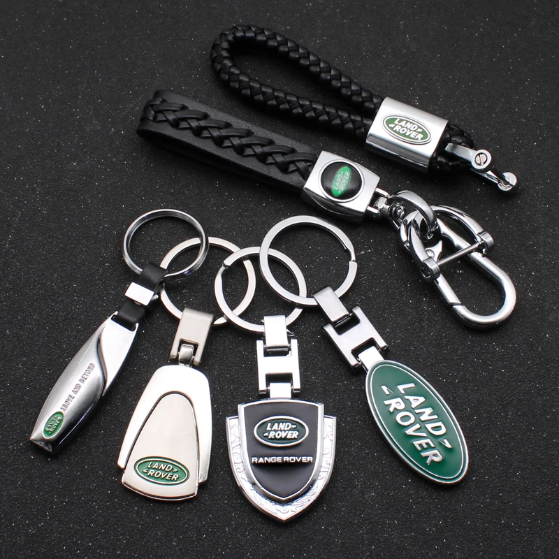 Металлический Кожаный Автомобильный Брелок для ключей Land Rover Freelander Range Velar Sport