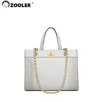 zooler women genuine leather handbags for girls luxury women tote bag roomy commuting handbags alligator pattern riceyc252