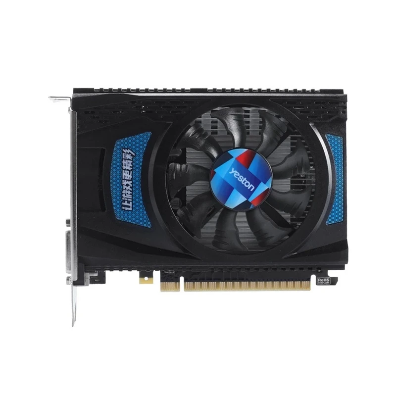 Yeston RX550--4G D5 карты изображений Radeon Chill 4 Гб памяти GDDR5 128 бит 6000 МГц DP1.4HDR + HDMI2.0B DVI-D GPU