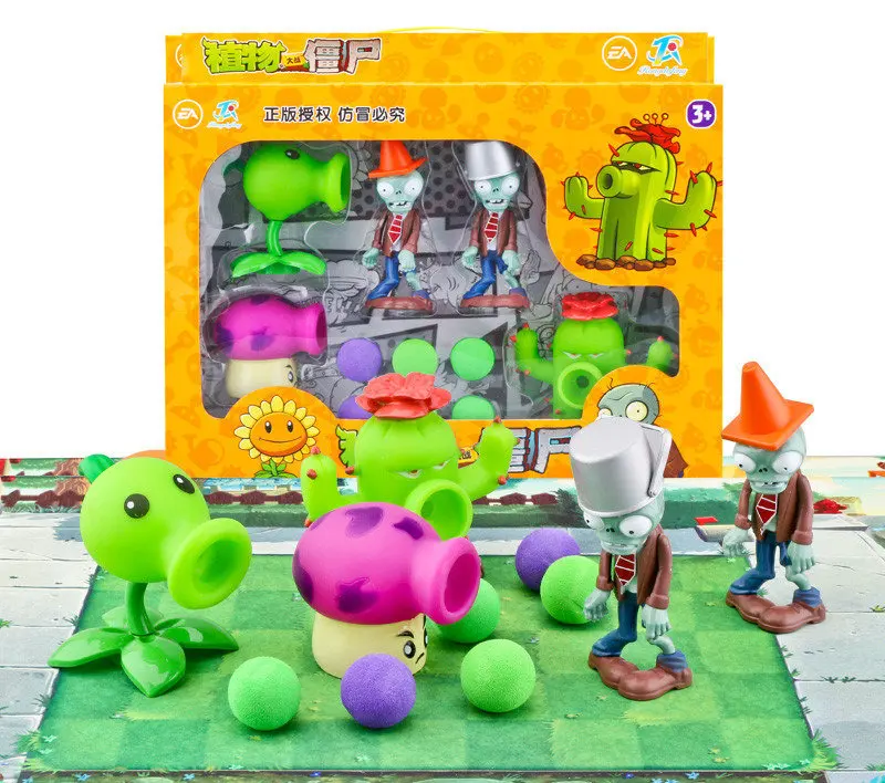 No box1 28 стилей Растения против зомби фигурка для детей, абс материал 3-7 см PVZ Коллекция растение Zombine фигурка игрушки подарок - Color: No box1