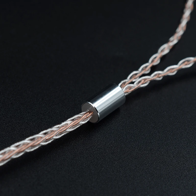 KZ 3 5 мм 2Pin/MMCX 8-жильный Медный Серебряный смешанный кабель используется для SE846