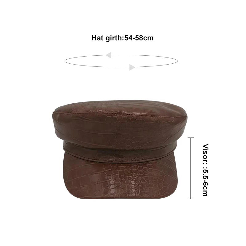 Unisex Beret Female Flat Cap Hats For Women Newsboy Men British Style Spring Autumn Crocodile Skin | Аксессуары для одежды