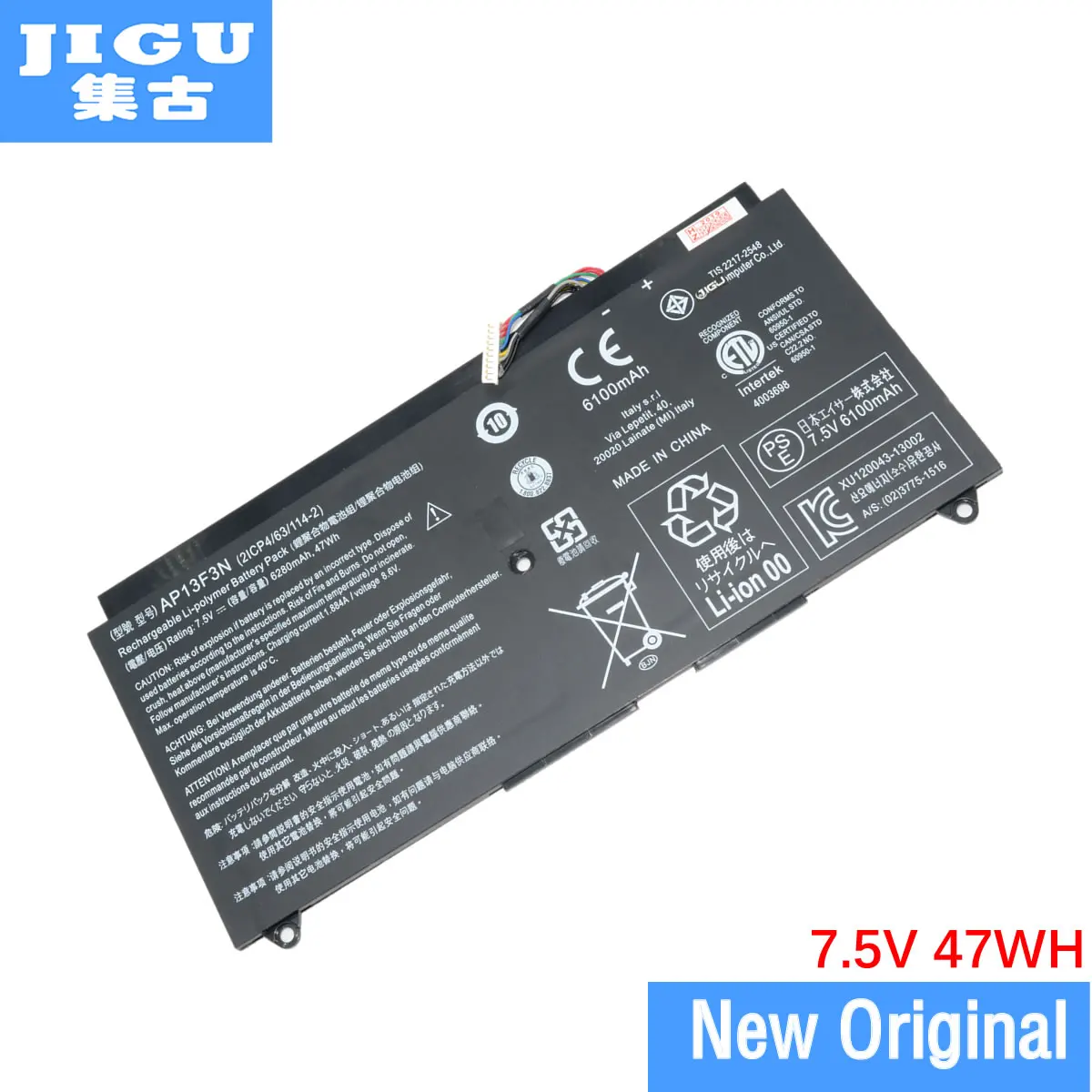 Оригинальный аккумулятор JIGU для ноутбука 7 5 В 47WH 2ICP4/63/114-2 AP13F3N ACER Aspire S7-392 |
