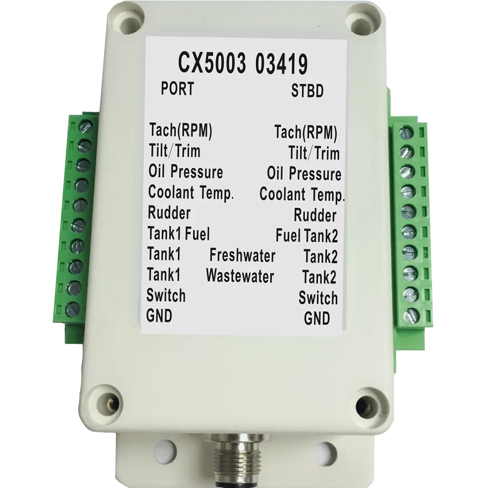 Преобразователь NMEA 2000 до 18 датчиков сигнала в NMEA2000 водонепроницаемость IP67 для