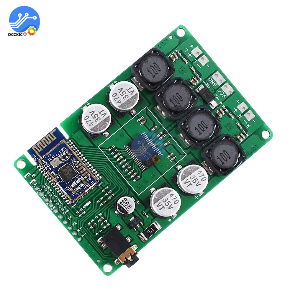 Плата усилителя TPA3118 Bluetooth 5 0 аудиоприемник со стереозвуком AUX 30 Вт + Вт/20 для