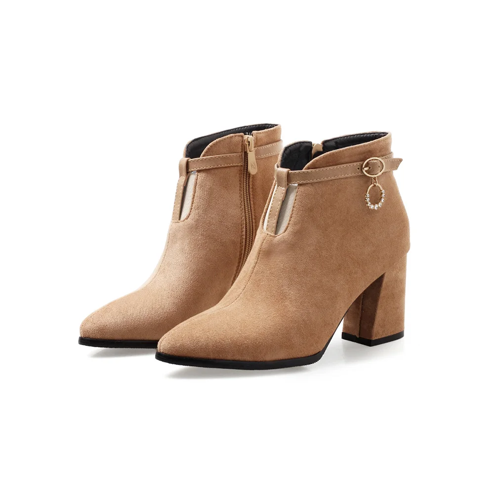 Женские ботильоны челси на каблуке 3 дюйма черные или абрикосовые Ботинки модель