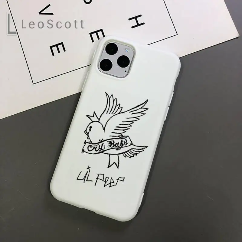 

Lil Peep rock singer star tattoo Phone Case Candy Color for iPhone 11 12 mini pro XS MAX 8 7 6 6S Plus X 5S SE 2020 XR