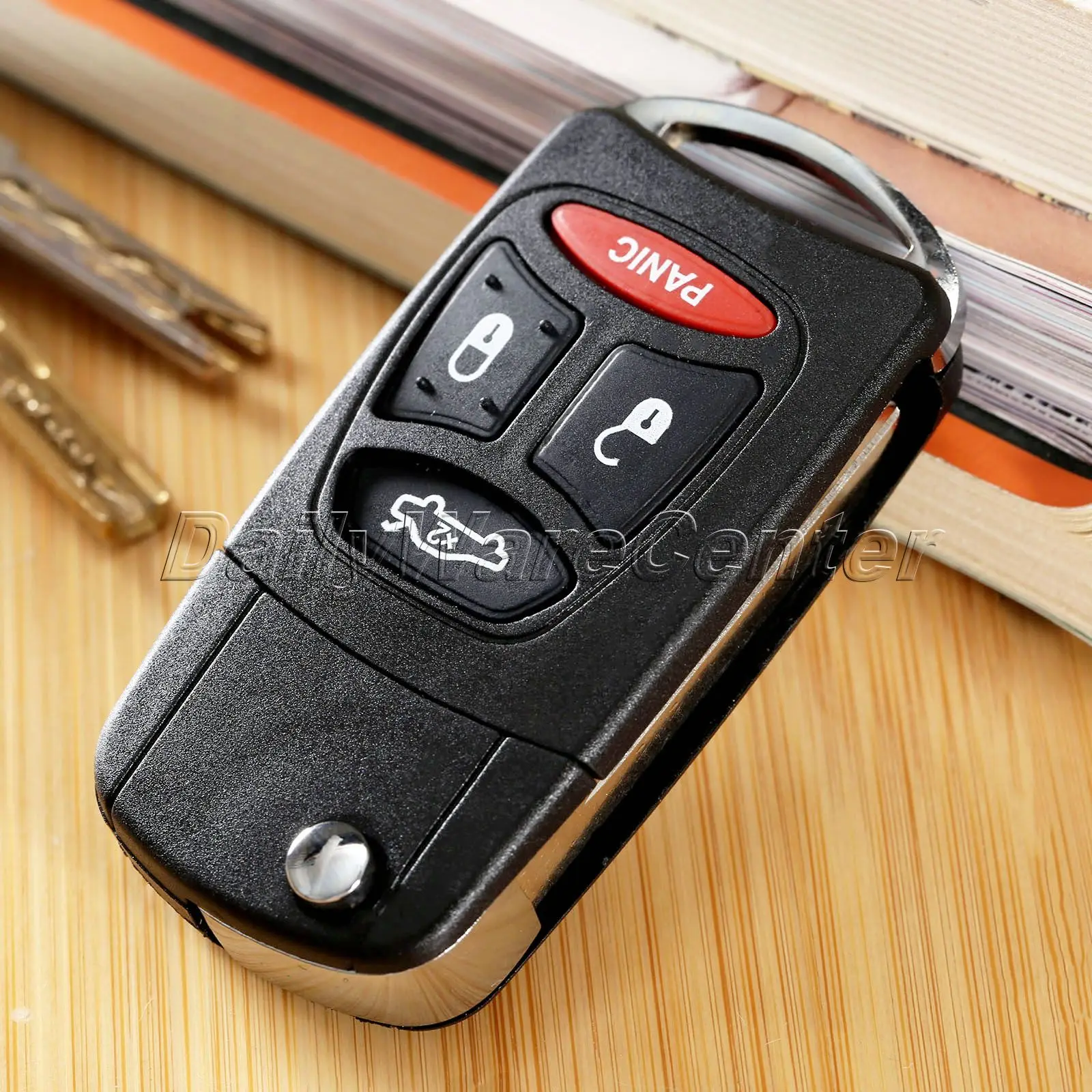 Складной чехол для ключей DODGE CHRYSLER 300 Aspen JEEP с дистанционным управлением 3 + 1 кнопки