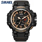 Мужские наручные часы SMAEL, спортивные, кварцевые, светодиодные, цифровые, водонепроницаемые, 50 м, 2021