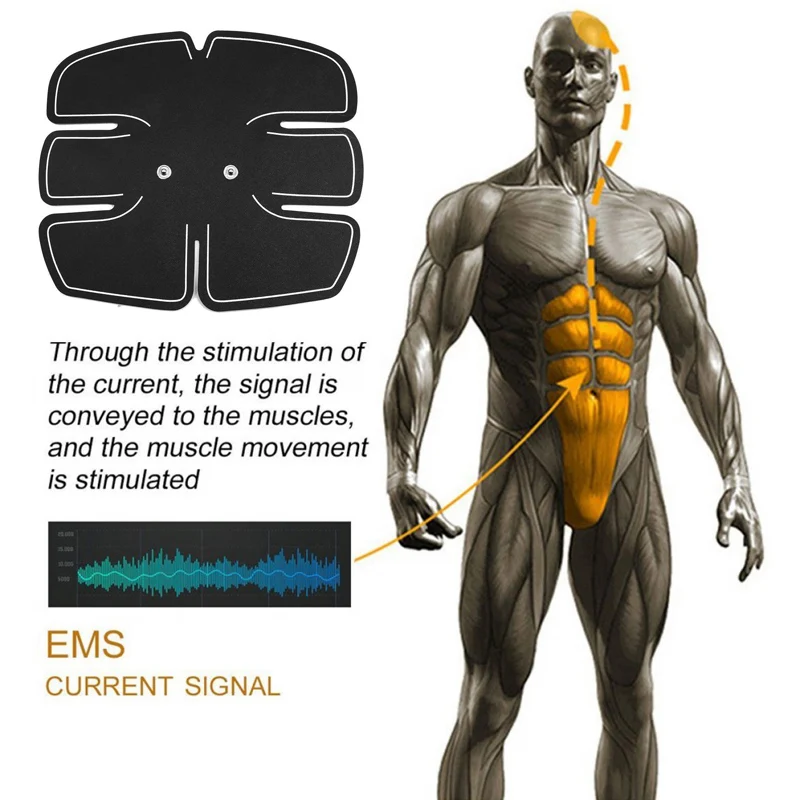 Smart Ems Electric Muscle Stimulator for Exercises Abdominal Trainer Hip Buttock Six Pack Body Fitness Slimming Massage |