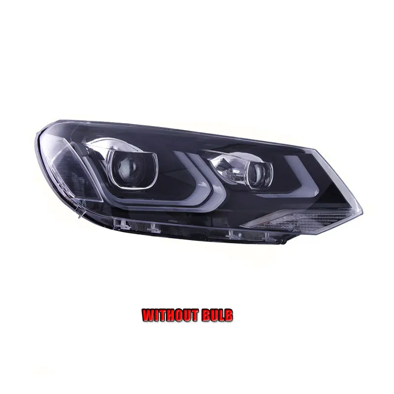 2 шт. светодиодный фары для VW Touareg 2011- светодиодный автомобильный фонарь ангельские глазки ксенон HID комплект Противотуманные фары светодиодный дневные ходовые огни - Цвет: Without bulb