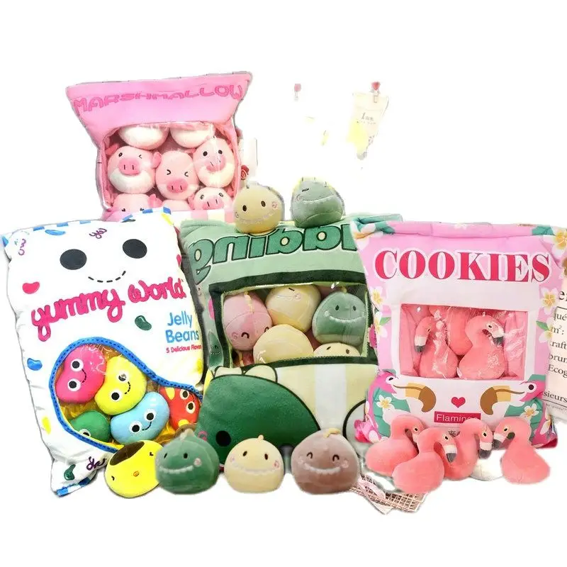 

A bag of 8pcs Eggs Candy Snack rabbit toy Stuffed plush japan anime figure doll Creative cushion throw Pillow Gift for Girl