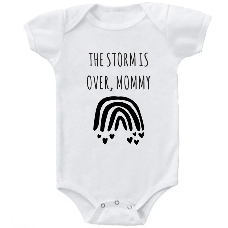 Радужная детская одежда Storm Is Over Mommy комбинезон с объявлением о разных дорогах