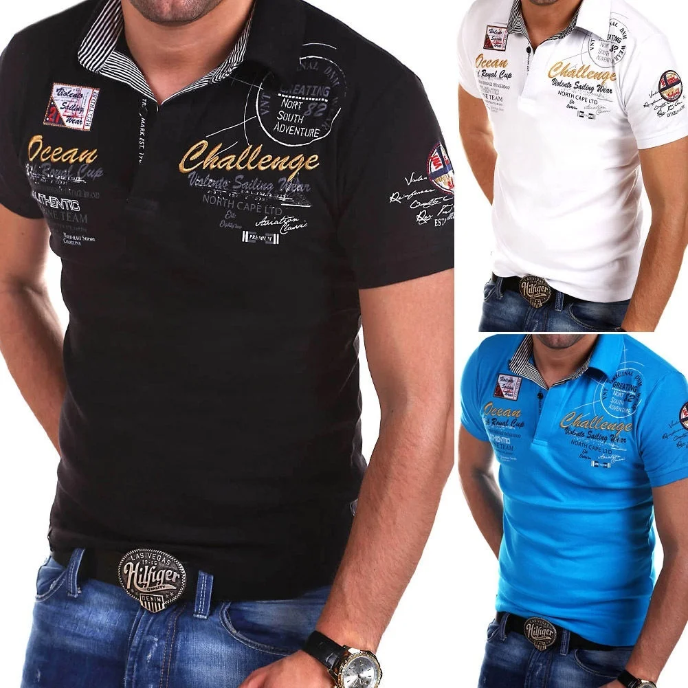 

New 2021 Men's Shirt Summer Fashion Polo Short Sleeve Top 5 Colors S-3XL
