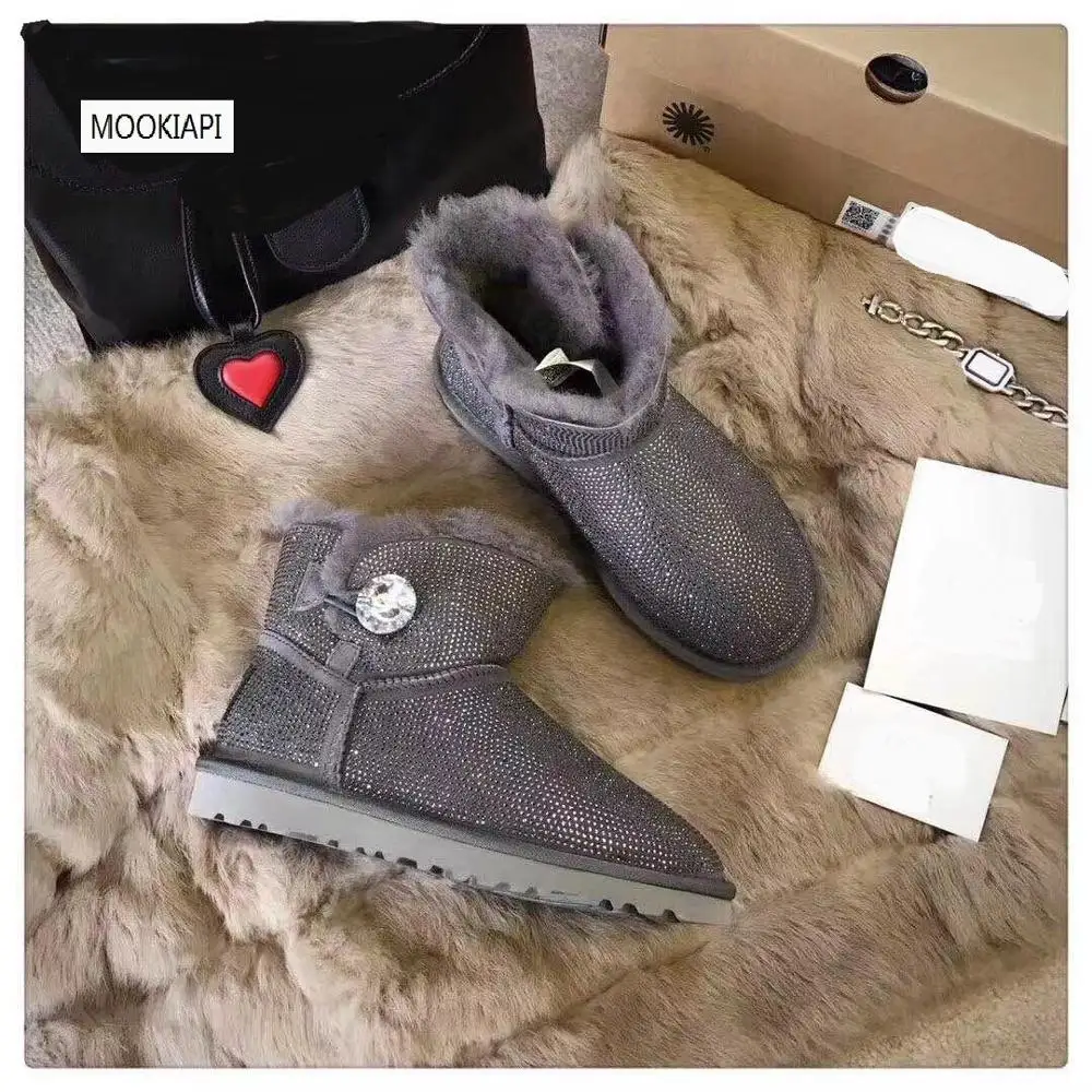 Новейшие высококачественные зимние ботинки в Китае 2019 г. Натуральная овчина 100%