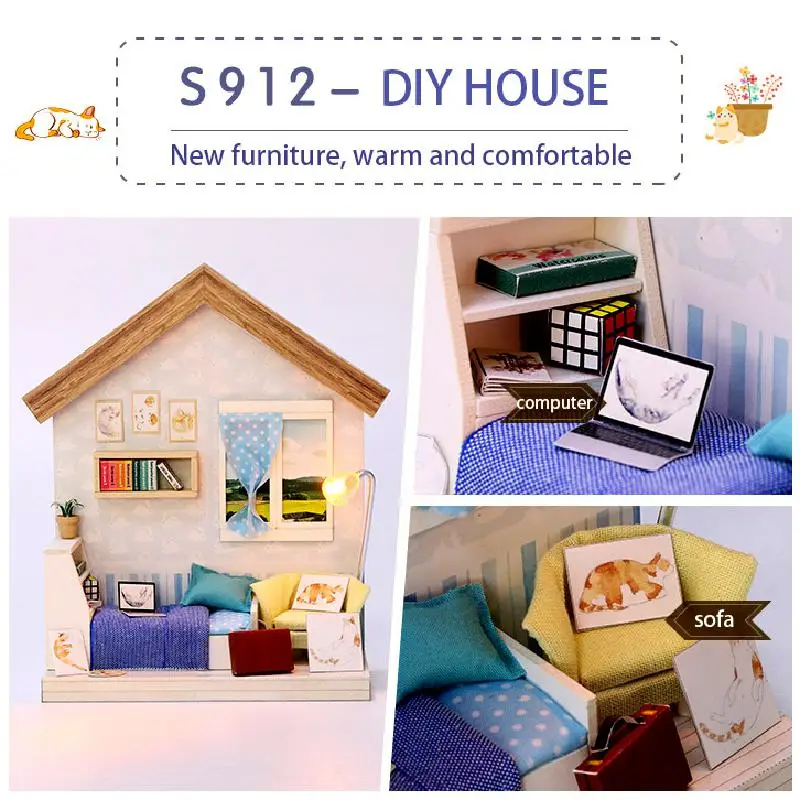 

Diy Doll House Warm Photo Frame Series Hand Made Creative Assembly Customized Toys Creative Doll House Valentine's Day Gift