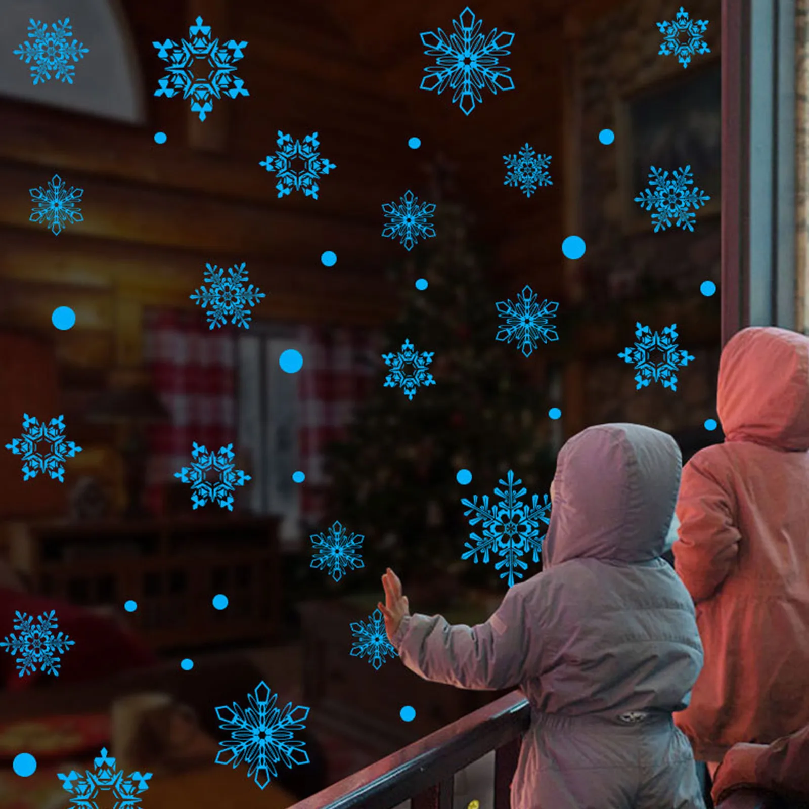 Christmas Snowflake Window Sticker Wall Stickers Room Decals Decorations for Home New Year 2022 | Дом и сад