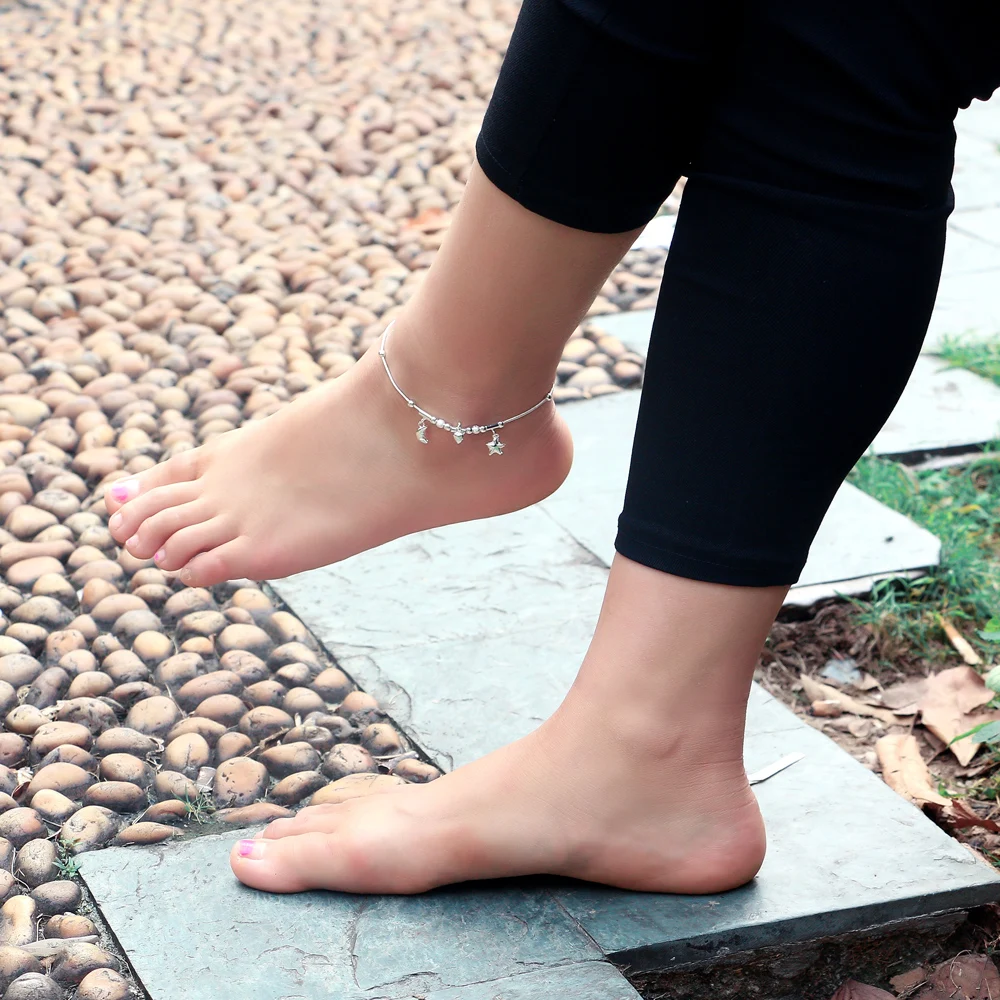 Горячая Распродажа! Женский ножной браслет из стерлингового серебра 925 пробы