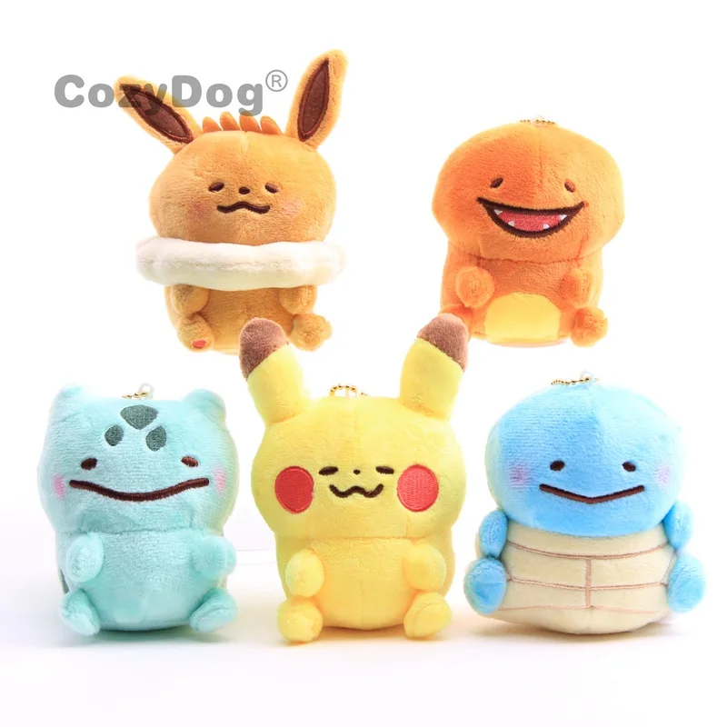 Аниме Пикачу брелок сумка подвесные игрушки kawaii Eevee Charmander Bulbasaur Squirtle Плюшевые животные игрушка кукла детский подарок
