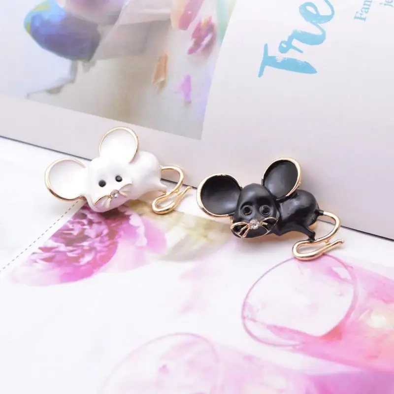 Маленькая брошь в виде мыши 2020 китайский год модные ювелирные изделия коробка