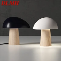 dlmh creative table lamps modern led mushroom desk light for home bedroom decoration