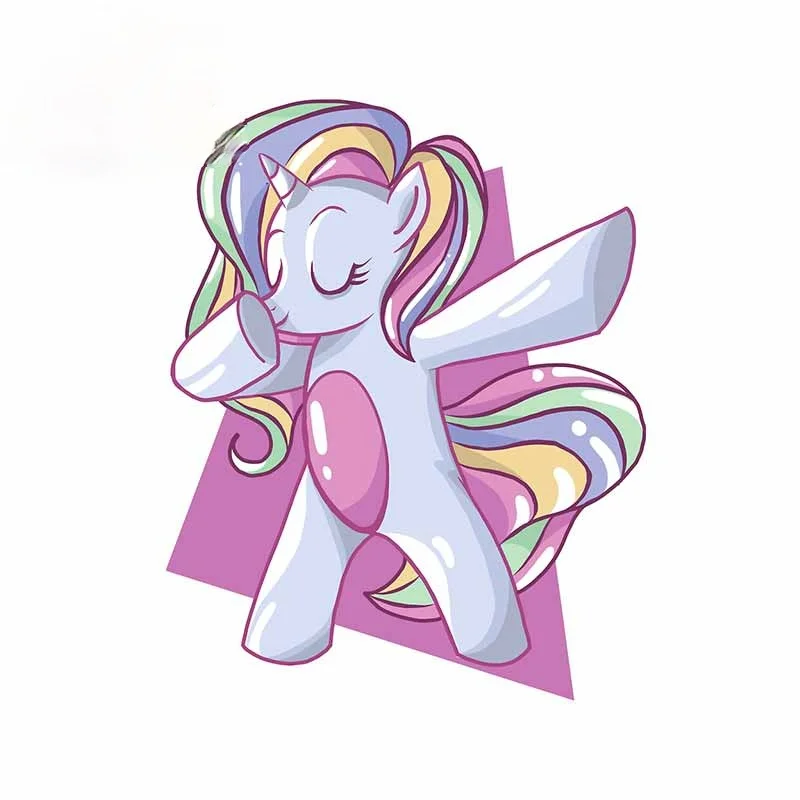 

Rainbow Unicorn Car Sticker Waterproof Anime Surfboard Decal Motorcycle Windshield Cartoon Graphics KK13*10cm