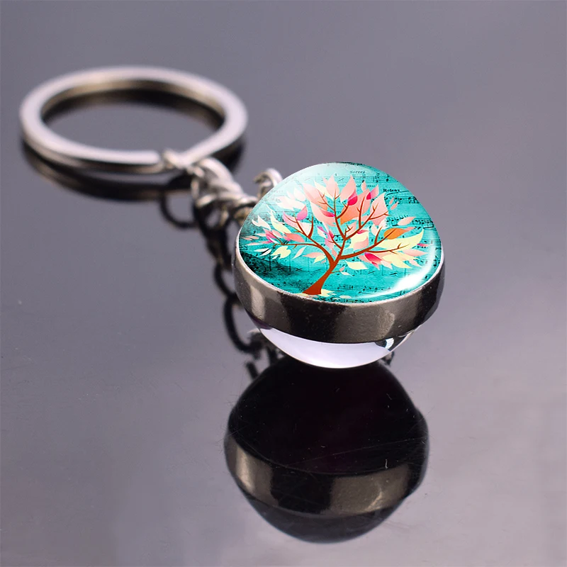 Брелок Древо жизни со стеклянным шариком модные аксессуары художественный