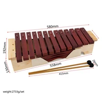 Hand Xylophone rosewood Hand Knocking Piano Xylophone Wooden Frame Aluminum Bars Educational Percussion Musical Instrument Gift