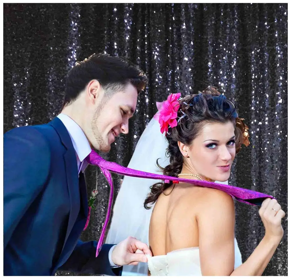 Полночно Синие Вечерние Декорации занавески 48x120 дюймов Блестящий Фон Свадебный