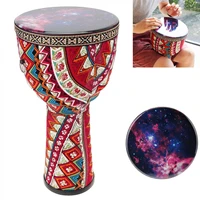 8inch african djembe drum colorful cloth art abs barrel pvc starry sky skin children hand drum